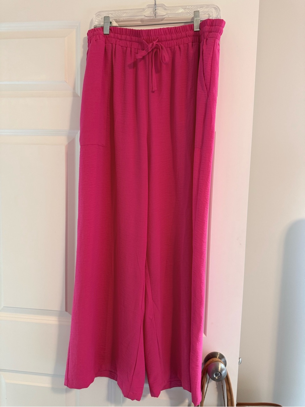 Women’s Wide-Leg Hot Pink Slacks
